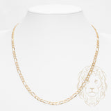Chaîne - Or 10K deux tons jaune & blanc figaro coupe diamant 4.4mm - CHG916