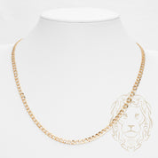 Chaîne - Or 10K deux tons jaune & blanc curb coupe diamant 4.5mm - CHG921