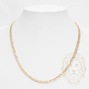 Chaîne - Or 10K deux tons jaune & blanc curb coupe diamant 4.8mm - CHG922