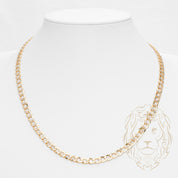 Chaîne - Or 10K deux tons jaune & blanc curb coupe diamant 5.4mm - CHG923