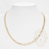 Chaîne - Or 10K deux tons jaune & blanc curb coupe diamant 5.4mm - CHG923
