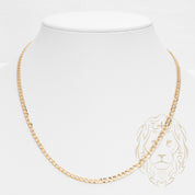 Chaîne - Or 10K deux tons jaune & blanc curb coupe diamant 3.4mm - CHG920