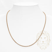 Chaîne - Or 10K deux tons jaune & blanc pineapple franco solide coupe diamant 2.1mm - CHG953