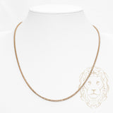 Chaîne - Or 10K deux tons jaune & blanc pineapple franco solide coupe diamant 2.1mm - CHG953