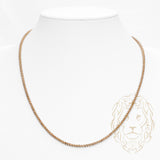 Chaîne - Or 10K deux tons jaune & blanc pineapple franco solide coupe diamant 2.6mm - CHG954