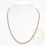 Chaîne - Or 10K deux tons jaune & blanc pineapple franco solide coupe diamant 4mm - CHG956