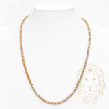 Chaîne - Or 10K deux tons jaune & blanc pineapple franco solide coupe diamant 4.6mm - CHG958