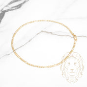 Bracelet de cheville - Or 10K jaune figaro 2.6mm - ANG051