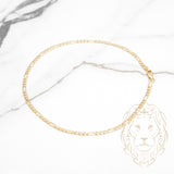 Bracelet de cheville - Or 10K jaune figaro 2.6mm - ANG051