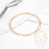 Bracelet - Or 10K jaune figaro 5.2mm - BRG775