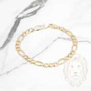 Bracelet - Or 10K jaune figaro 6.2mm - BRG776