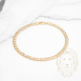 Bracelet - Or 10K deux tons jaune & blanc curb 4.5mm - BRG782