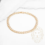 Bracelet - Or 10K deux tons jaune & blanc curb 5.4mm - BRG784