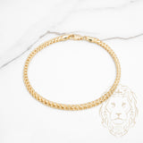 Bracelet - Or 10K jaune franco solide 3mm - BRG786