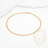 Bracelet - Or 10K jaune cuban link solide 2.6mm - BRG795