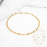 Bracelet - Or 10K jaune cuban link solide 3.2mm - BRG796