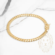 Bracelet - Or 10K jaune cuban link solide 6mm - BRG799