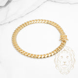 Bracelet - Or 10K jaune cuban link solide 7mm - BRG800