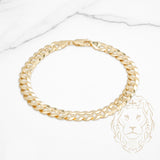 Bracelet - Or 10K jaune curb solide 7.6mm - BRG804