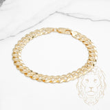 Bracelet - Or 10K jaune curb solide 8.6mm - BRG805