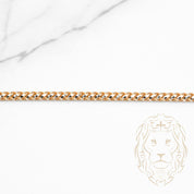 Bracelet - Or 10K deux tons jaune & blanc pineapple franco solide coupe diamant 2.6mm - BRG792