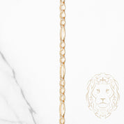 Chaîne - Or 10K deux tons jaune & blanc figaro coupe diamant 3.6mm - CHG915