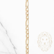 Chaîne - Or 10K deux tons jaune & blanc figaro coupe diamant 4.4mm - CHG916