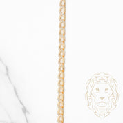 Chaîne - Or 10K deux tons jaune & blanc curb coupe diamant 3.4mm - CHG920