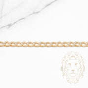 Bracelet - Or 10K deux tons jaune & blanc curb 4.5mm - BRG782