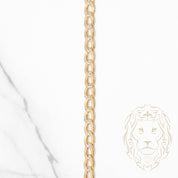 Chaîne - Or 10K deux tons jaune & blanc curb coupe diamant 4.5mm - CHG921