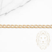 Bracelet - Or 10K deux tons jaune & blanc curb 4.8mm - BRG783