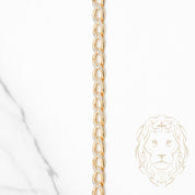 Chaîne - Or 10K deux tons jaune & blanc curb coupe diamant 4.8mm - CHG922