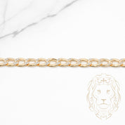 Bracelet - Or 10K deux tons jaune & blanc curb 5.4mm - BRG784