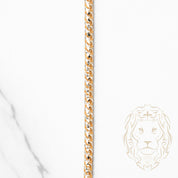 Chaîne - Or 10K deux tons jaune & blanc pineapple franco solide coupe diamant 2.6mm - CHG954