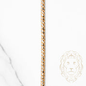 Chaîne - Or 10K deux tons jaune & blanc pineapple franco solide coupe diamant 3mm - CHG955