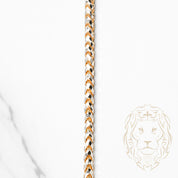 Chaîne - Or 10K deux tons jaune & blanc pineapple franco solide coupe diamant 4mm - CHG956