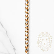 Chaîne - Or 10K deux tons jaune & blanc pineapple franco solide coupe diamant 4.2mm - CHG957