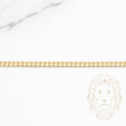 Bracelet - Or 10K jaune cuban link solide 2.6mm - BRG795