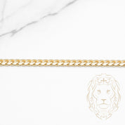 Bracelet - Or 10K jaune cuban link solide 3.85mm - BRG797