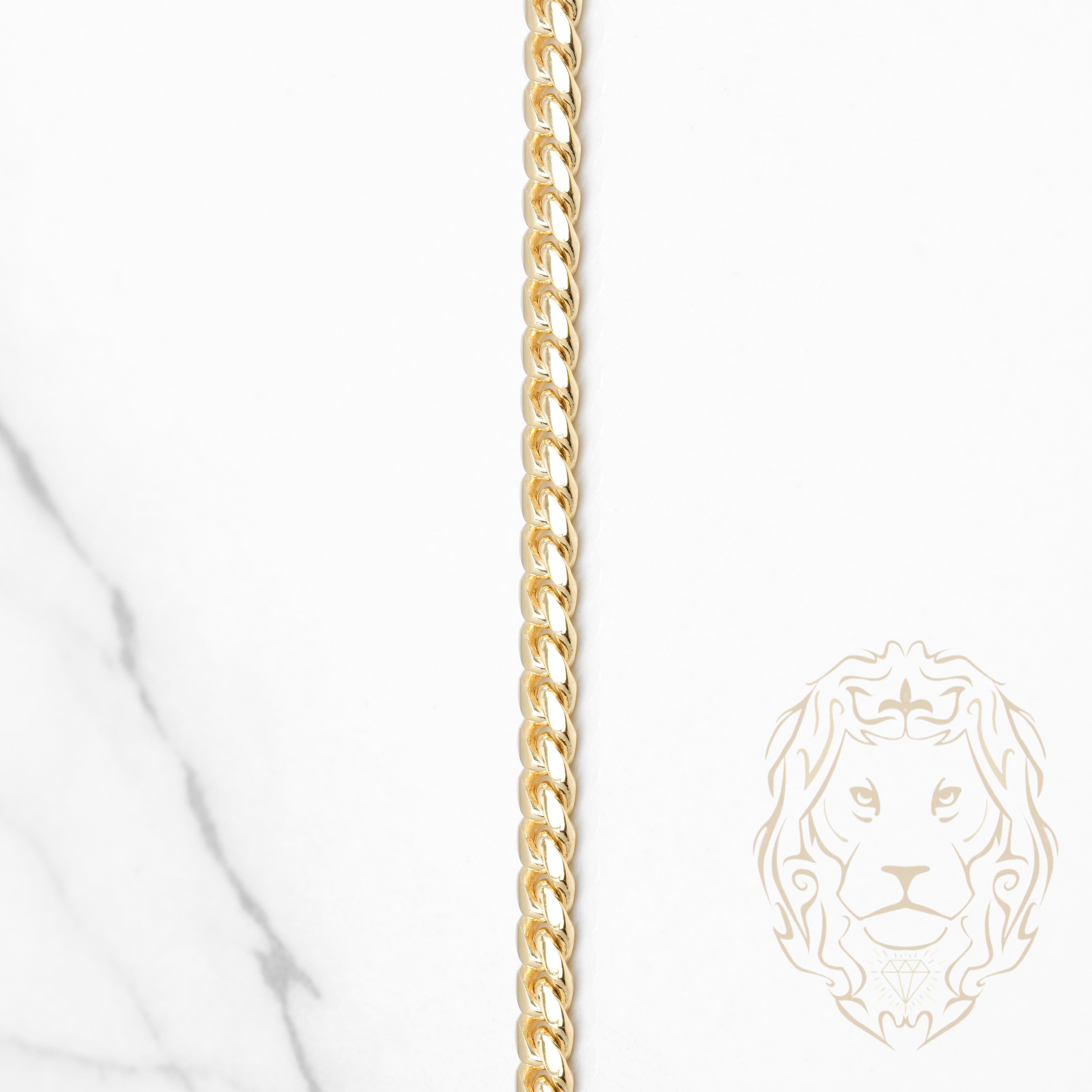 Chaîne - Or 10K jaune cuban link solide 3.85mm - CHG962