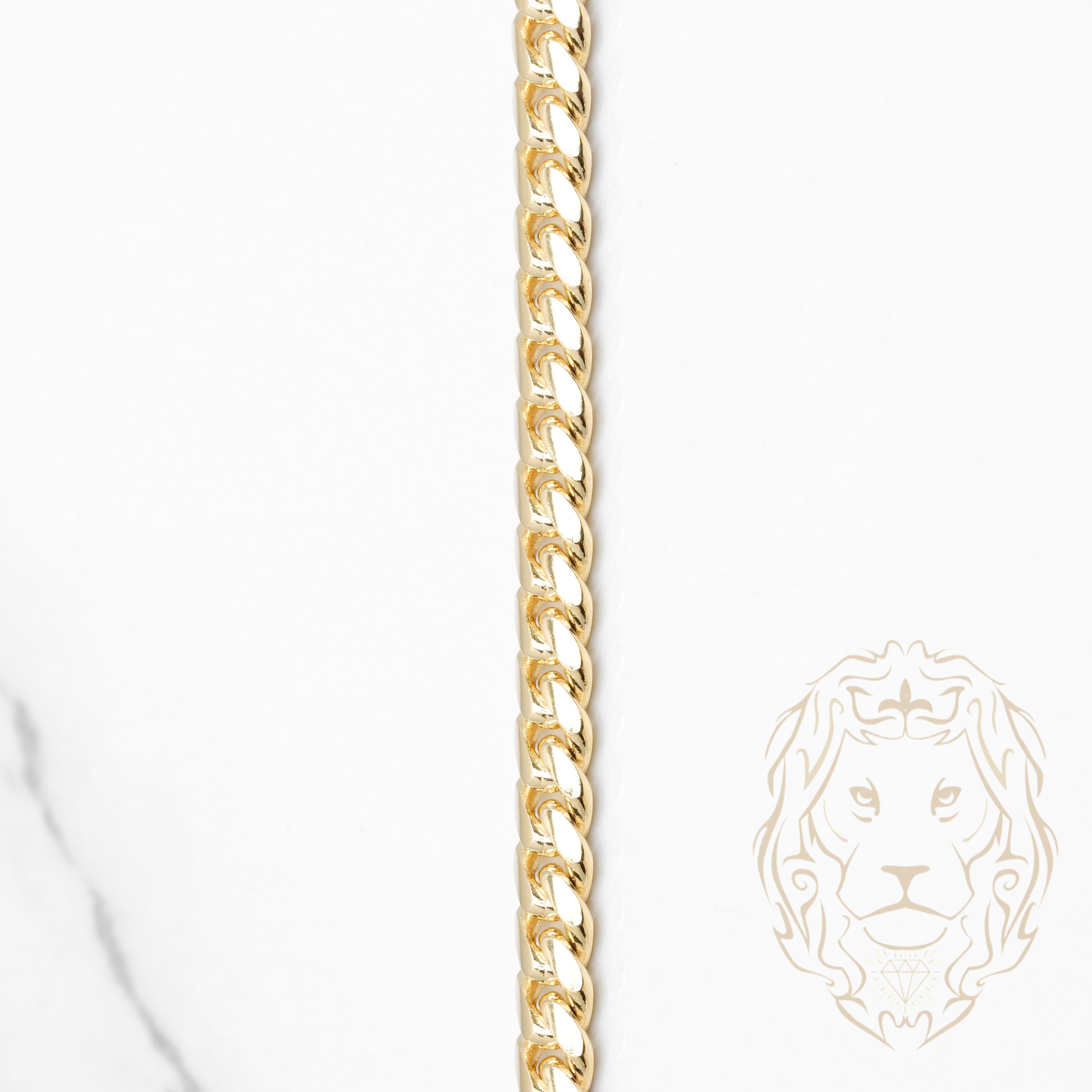 Chaîne - Or 10K jaune cuban link solide 5mm - CHG963