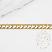 Bracelet - Or 10K jaune cuban link solide 7mm - BRG800