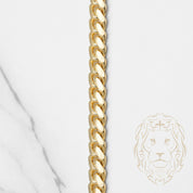 Chaîne - Or 10K jaune cuban link solide 7mm - CHG965