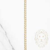 Chaîne - Or 10K jaune ultra curb solide 3.2mm - CHG974