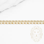 Bracelet - Or 10K jaune curb solide 6mm - BRG803