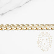 Bracelet - Or 10K jaune curb solide 8.6mm - BRG805