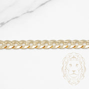 Bracelet - Or 10K jaune curb solide 7.6mm - BRG804