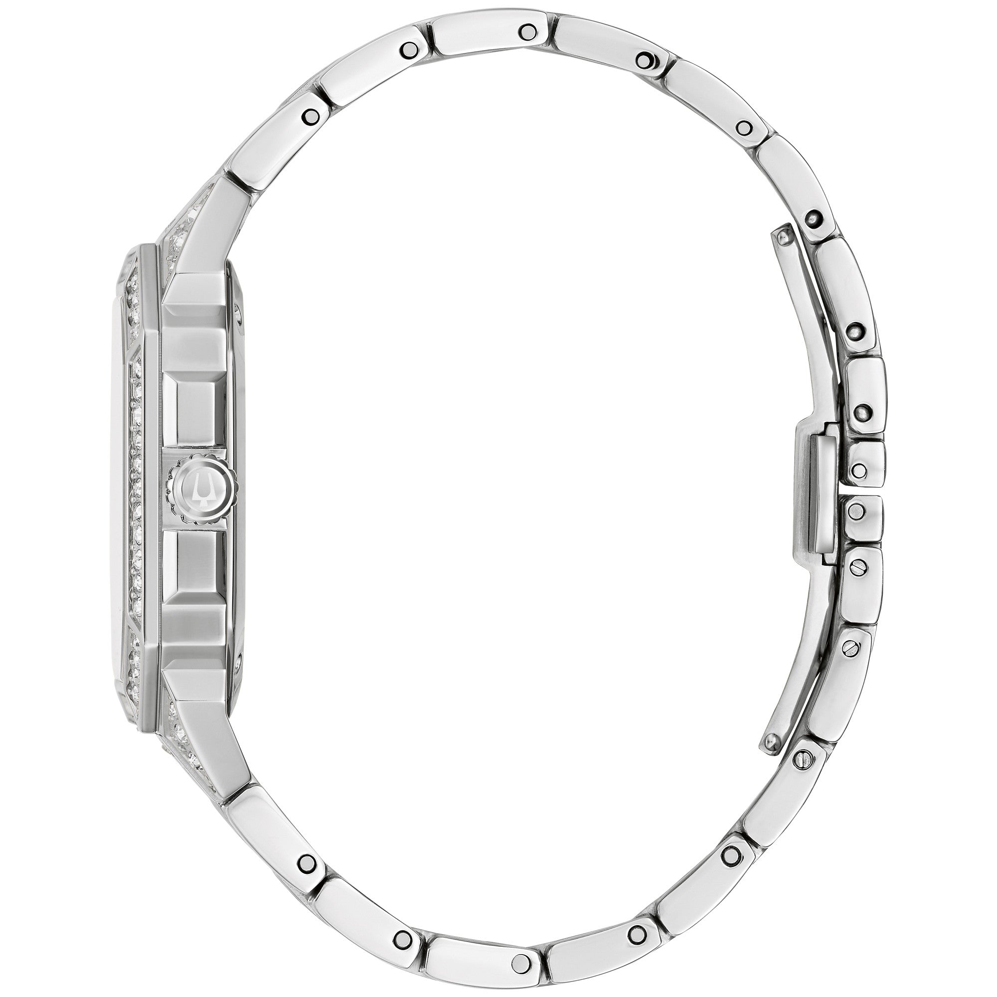 Montre Bulova Octava 96A285, cadran argent, vue de profil