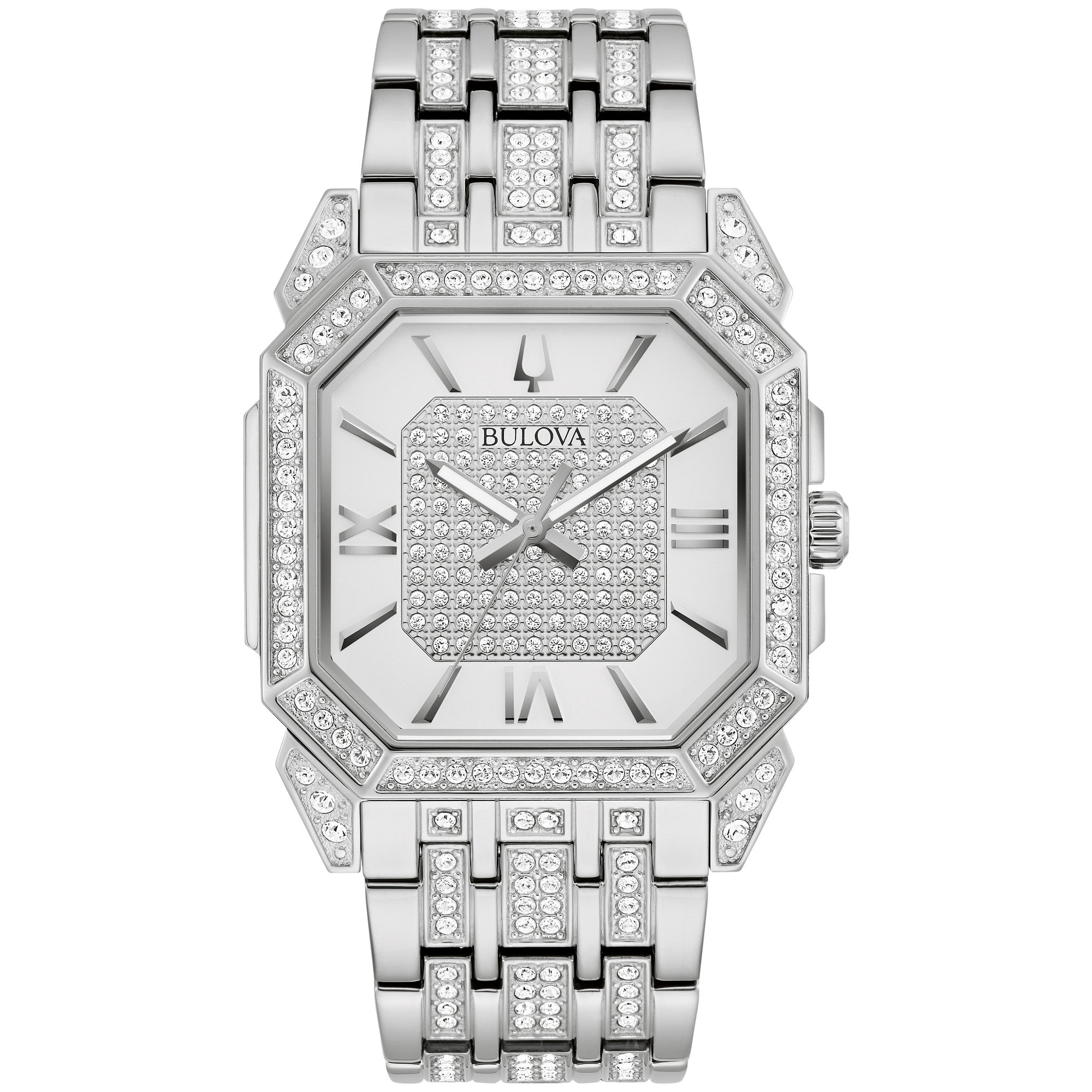 Montre Bulova Octava 96A285, cadran argent, vue de face
