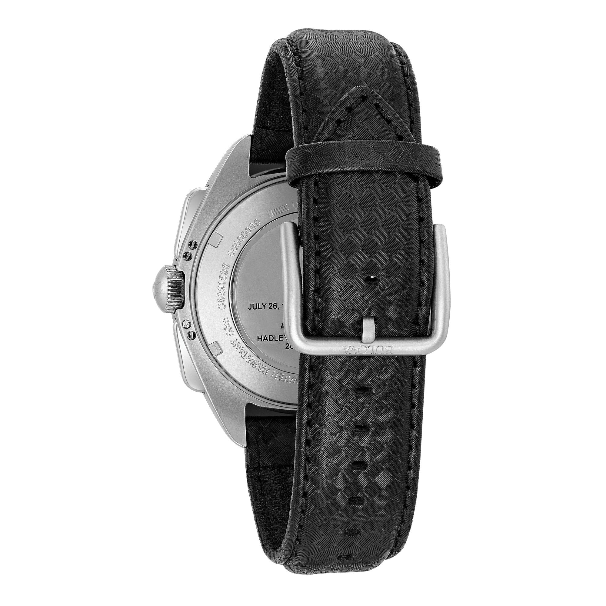 Bulova Lunar Pilot 96B251 watch, back view